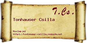 Tonhauser Csilla névjegykártya
