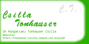 csilla tonhauser business card